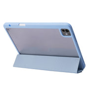 For iPad Air 11 2025 / 2024 Deformation Transparent Acrylic Leather Tablet Case(Pink)