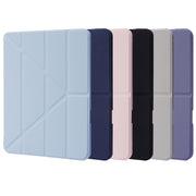 For iPad Pro 11 2024 Deformation Transparent Acrylic Leather Tablet Case(Black)