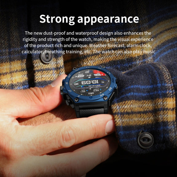 LC18 1.53 inch IP67 BT5.0 Sport Smart Watch with Earbuds, Support Bluetooth Call / Sleep / Blood Oxygen / Heart Rate / Blood Pressure Health Monitor(Black)