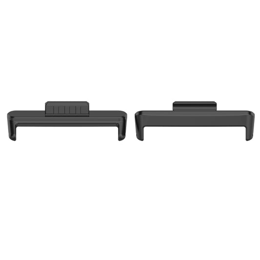 For Huawei Watch Fit3 20mm 1 Pair Stainless Steel Metal Watch Band Connector(Black) - Other Accessories by PMC Jewellery | Online Shopping South Africa | PMC Jewellery | Buy Now Pay Later Mobicred