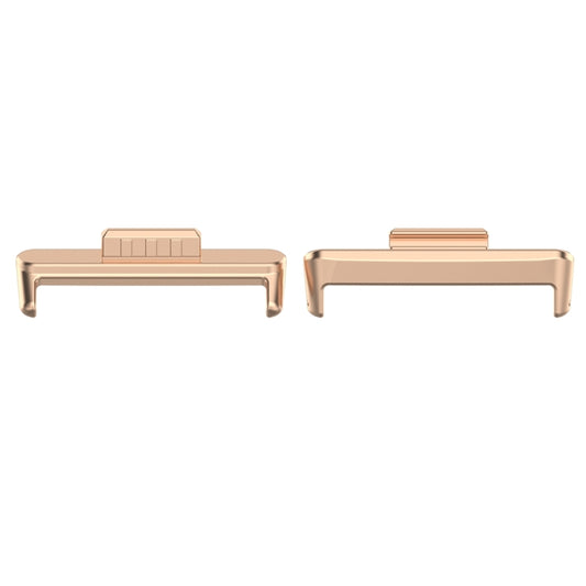 For Huawei Watch Fit3 20mm 1 Pair Stainless Steel Metal Watch Band Connector(Rose Gold) - free shipping - PMC Jewellery - Order now!