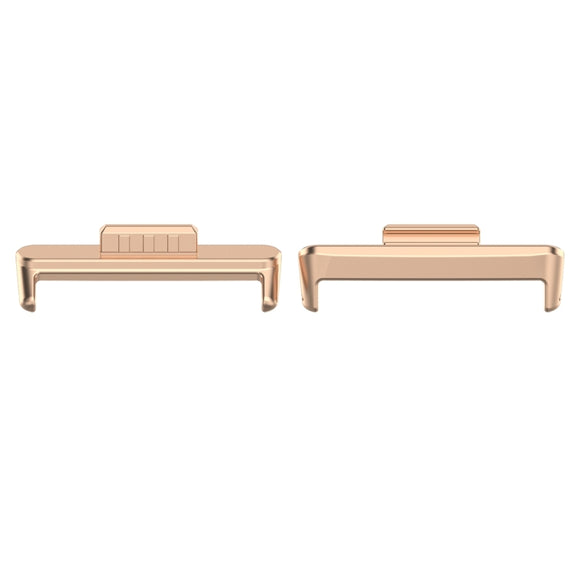 For Huawei Watch Fit3 20mm 1 Pair Stainless Steel Metal Watch Band Connector(Rose Gold)