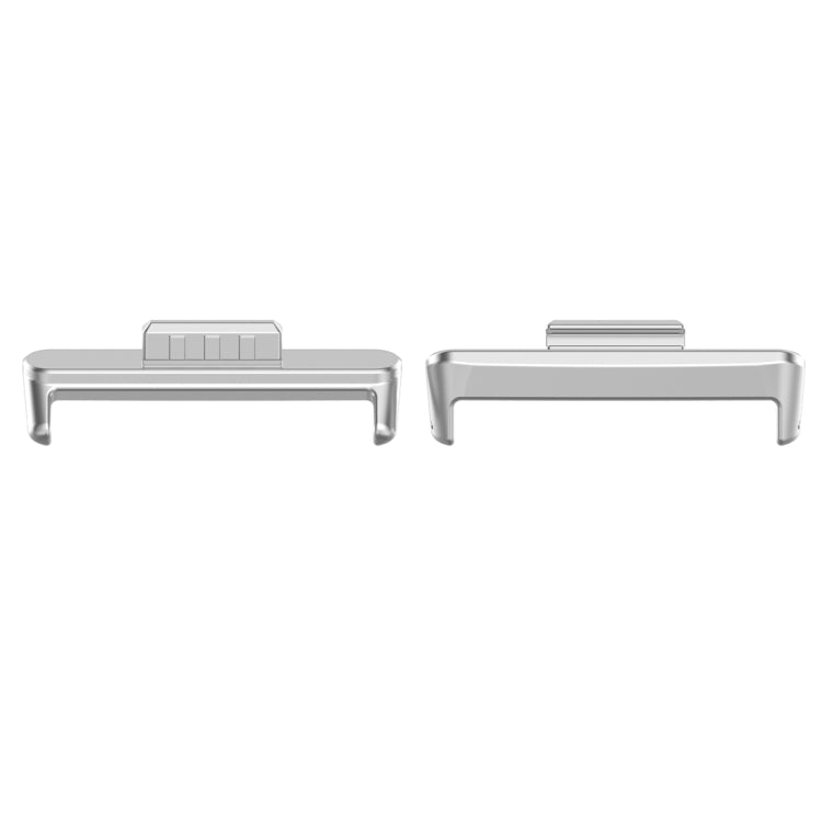 For Huawei Watch Fit3 20mm 1 Pair Stainless Steel Metal Watch Band Connector(Silver) - free shipping - PMC Jewellery - Order now!