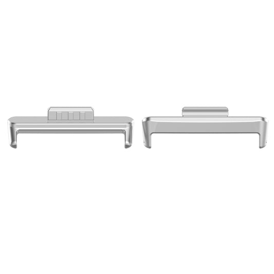 For Huawei Watch Fit3 20mm 1 Pair Stainless Steel Metal Watch Band Connector(Silver) - free shipping - PMC Jewellery - Order now!