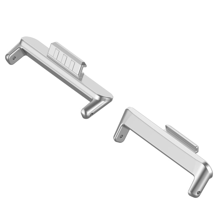 For Huawei Watch Fit3 20mm 1 Pair Stainless Steel Metal Watch Band Connector(Silver) - free shipping - PMC Jewellery - Order now!