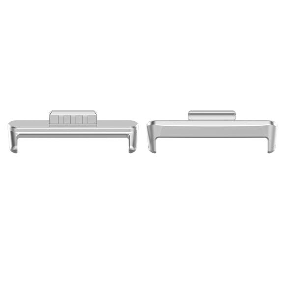 For Huawei Watch Fit3 20mm 1 Pair Stainless Steel Metal Watch Band Connector(Silver)