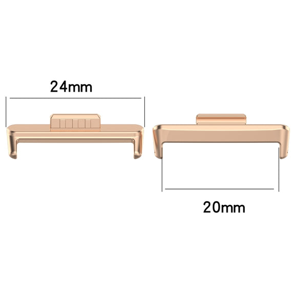 For Huawei Watch Fit3 20mm 1 Pair Stainless Steel Metal Watch Band Connector(Black)