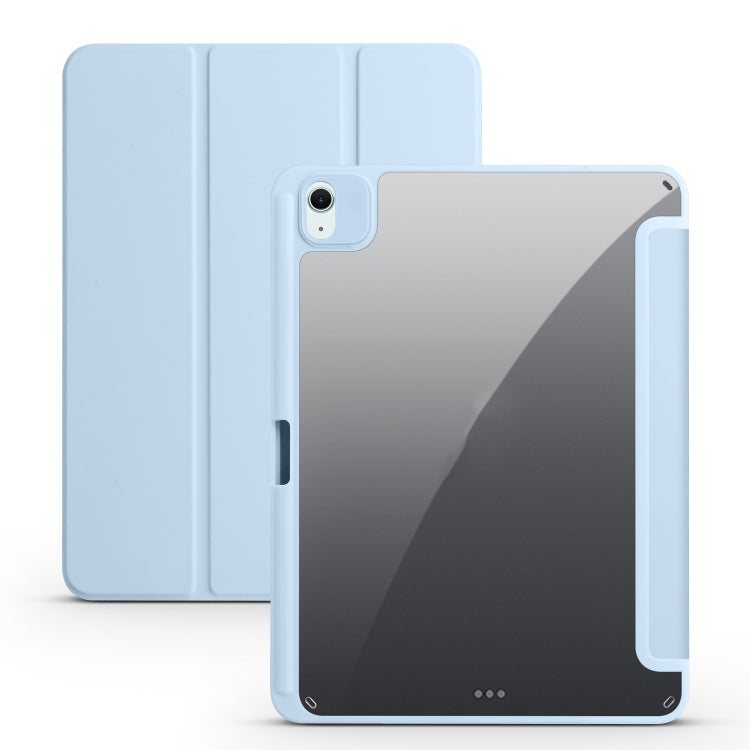 For iPad Air 11 2024 / 2025 Acrylic 3-folding Smart Leather Tablet Case(Sky Blue) - free shipping - PMC TechLife - Order now!