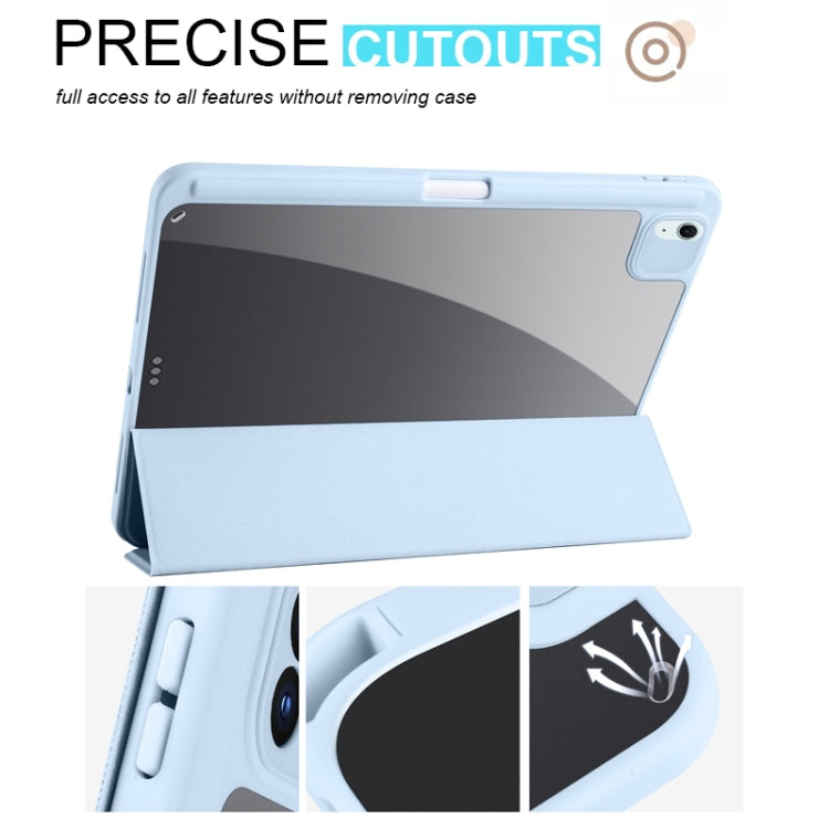 For iPad Air 11 2024 / 2025 Acrylic 3-folding Smart Leather Tablet Case(Sky Blue) - free shipping - PMC TechLife - Order now!