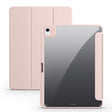 For iPad Air 11 2024 / 2025 Acrylic 3-folding Smart Leather Tablet Case(Pink) - iPad Air 11 2025 / 2024 Cases by PMC TechLife | Online Shopping South Africa | PMC TechLife | Buy Now Pay Later Mobicred