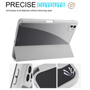 For iPad Pro 11 2024 Acrylic 3-folding Smart Leather Tablet Case(Gray)