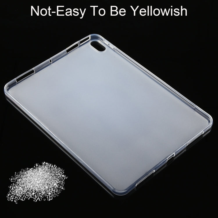For iPad Air 11 2025 / 2024 / 5 / 4 0.75mm Shockproof Outside Glossy Inside Frosted TPU Tablet Case(Transparent)