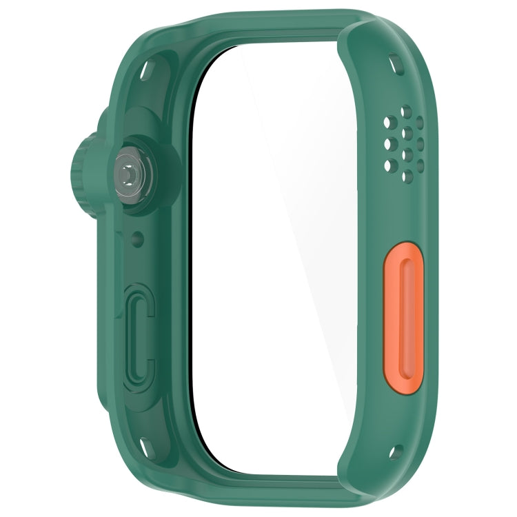 For Huawei Watch Fit3 PC + Tempered Glass Film Full Coverage Watch Protective Case(Green) - Watch Cases by PMC TechLife | Online Shopping South Africa | PMC TechLife | Buy Now Pay Later Mobicred