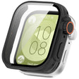 For Huawei Watch Fit3 PC + Tempered Glass Film Full Coverage Watch Protective Case(Black) - Watch Cases by PMC TechLife | Online Shopping South Africa | PMC TechLife | Buy Now Pay Later Mobicred