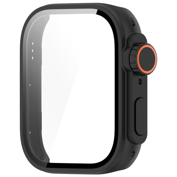 For Huawei Watch Fit3 PC + Tempered Glass Film Full Coverage Watch Protective Case(Black)