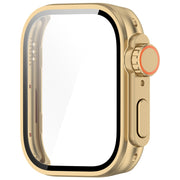 For Huawei Watch Fit3 PC + Tempered Glass Film Full Coverage Watch Protective Case(Champagne Gold)