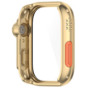 For Huawei Watch Fit3 PC + Tempered Glass Film Full Coverage Watch Protective Case(Champagne Gold)