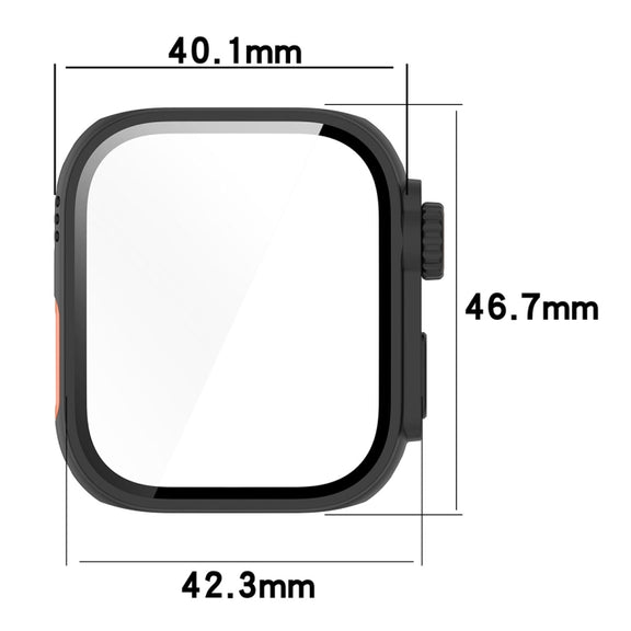 For Huawei Watch Fit3 PC + Tempered Glass Film Full Coverage Watch Protective Case(Black)