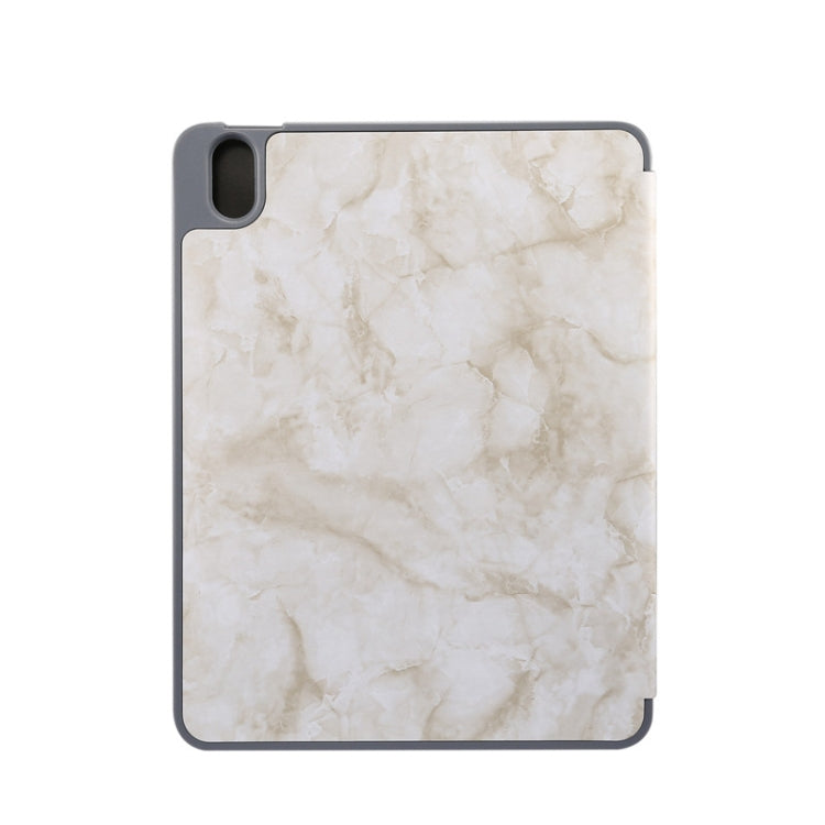 For iPad Air 11 2024 Three-fold Marble Texture Protective Tablet Case with Pen Slot(Smoky Gray) - iPad Air 11 2024 Cases by PMC TechLife | Online Shopping South Africa | PMC TechLife | Buy Now Pay Later Mobicred