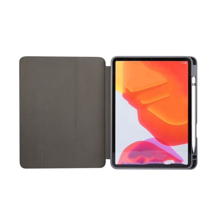 For iPad Air 11 2024 Three-fold Marble Texture Protective Tablet Case with Pen Slot(Smoky Gray) - iPad Air 11 2024 Cases by PMC TechLife | Online Shopping South Africa | PMC TechLife | Buy Now Pay Later Mobicred