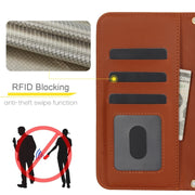 For iPhone 16 Plus Crossbody Multifunction Rhombic Leather Phone Case(Brown)