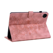 For Huawei MatePad Pro 11 2022 Lily Embossed Leather Tablet Case(Pink)