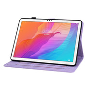 For Huawei MatePad T 10s / Enjoy Tablet 2 Lily Embossed Leather Tablet Case(Purple)