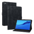 For Huawei MediaPad M5 Lite 10 / C5 10.1 Lily Embossed Leather Tablet Case(Black) - Huawei by PMC TechLife | Online Shopping South Africa | PMC TechLife | Buy Now Pay Later Mobicred