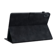 For Huawei MatePad SE 11 2024 Lily Embossed Leather Tablet Case(Black)