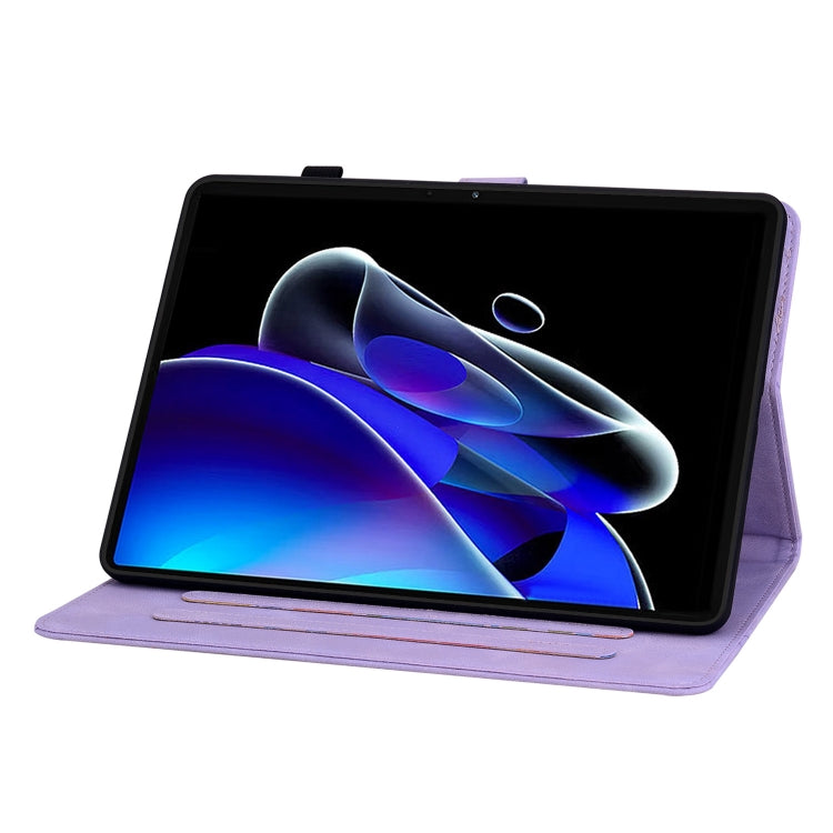 For Realme Pad X Lily Embossed Leather Tablet Case(Purple) - Realme by PMC TechLife | Online Shopping South Africa | PMC TechLife | Buy Now Pay Later Mobicred
