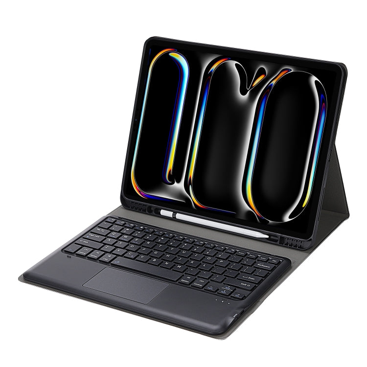 For iPad Pro 13 2024 A14B-A Detachable Ultra-Thin Bluetooth Touch Keyboard Leather Tablet Case with Pen Slot(Gold)