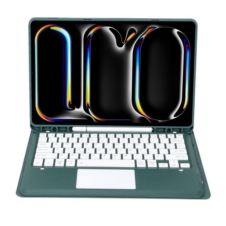 For iPad Pro 13 2024 A14B-A Detachable Ultra-Thin Bluetooth Touch Keyboard Leather Tablet Case with Pen Slot(Dark Green) - For iPad Pro by PMC Jewellery | Online Shopping South Africa | PMC Jewellery | Buy Now Pay Later Mobicred