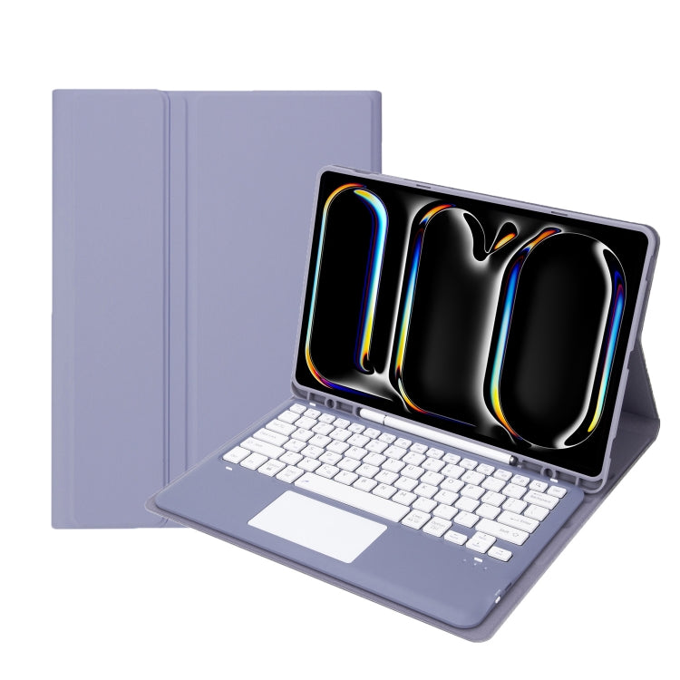For iPad Pro 13 2024 A14B-A Detachable Ultra-Thin Bluetooth Touch Keyboard Leather Tablet Case with Pen Slot(Purple) - For iPad Pro by PMC TechLife | Online Shopping South Africa | PMC TechLife | Buy Now Pay Later Mobicred