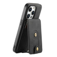 For iPhone 15 Pro Max Denior D14 NK Retro Pattern MagSafe Magnetic Card Holder Leather Phone Case(Black) - iPhone 15 Pro Max Cases by Denior | Online Shopping South Africa | PMC TechLife | Buy Now Pay Later Mobicred