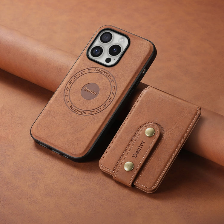 For iPhone 16 Pro Max Denior D14 NK Retro Pattern MagSafe Magnetic Card Holder Leather Phone Case(Brown) - free shipping - PMC TechLife - Order now!
