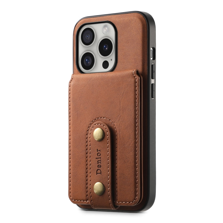 For iPhone 16 Pro Max Denior D14 NK Retro Pattern MagSafe Magnetic Card Holder Leather Phone Case(Brown) - free shipping - PMC TechLife - Order now!