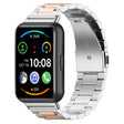 For Huawei Watch Fit 3 Three Bead Stainless Steel Metal Watch Band(Silver Rose Gold) - Watch Bands by PMc TechLife | Online Shopping South Africa | PMc TechLife | Buy Now Pay Later Mobicred