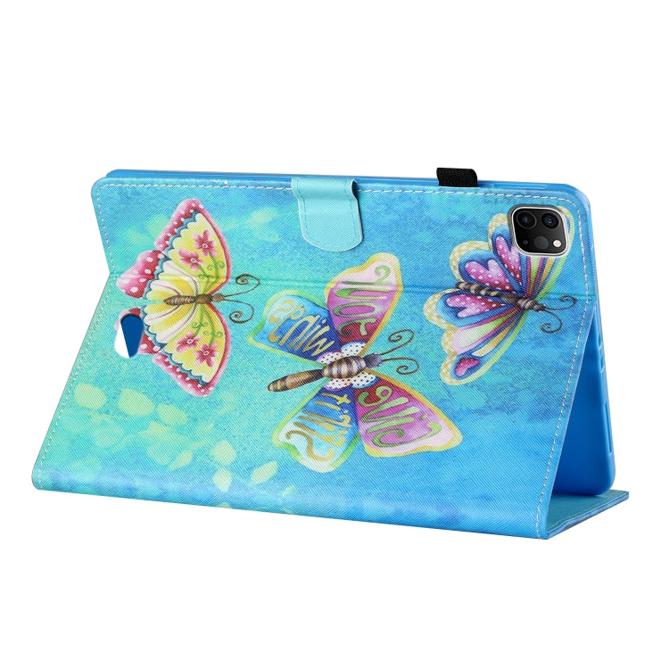 For iPad Pro 11 2024 Coloured Drawing Stitching Smart Leather Tablet Case(Colorful Butterflies) - iPad Pro 11 2024 Cases by PMC TechLife | Online Shopping South Africa | PMC TechLife | Buy Now Pay Later Mobicred