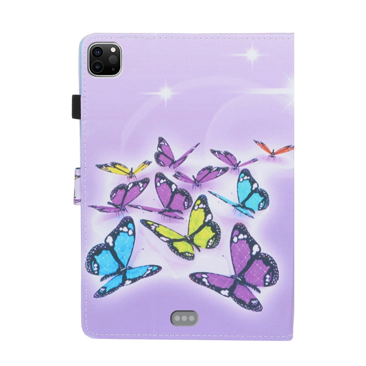 For iPad Pro 11 2024 Coloured Drawing Stitching Smart Leather Tablet Case(Butterflies) - iPad Pro 11 2024 Cases by PMC TechLife | Online Shopping South Africa | PMC TechLife | Buy Now Pay Later Mobicred