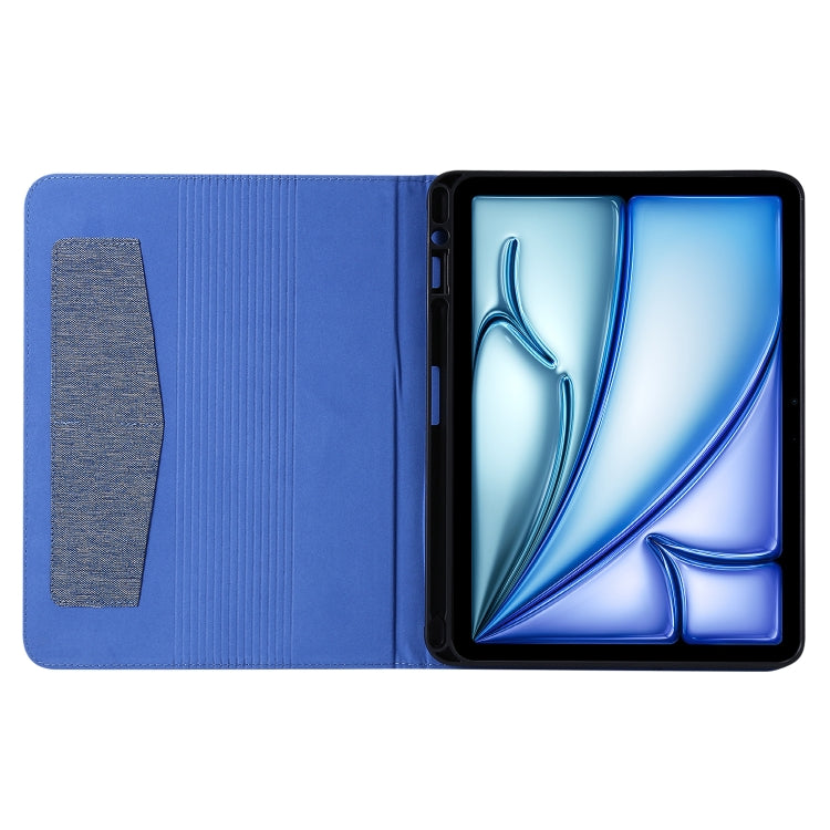For iPad Air 11 2024 Fabric Leather Tablet Case(Blue) - iPad Air 11 2024 Cases by PMC TechLife | Online Shopping South Africa | PMC TechLife | Buy Now Pay Later Mobicred