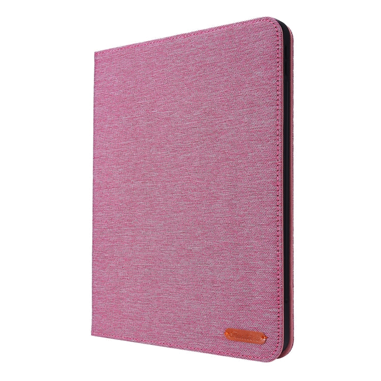 For iPad Air 13 2024 Fabric Leather Tablet Case(Rose Red)