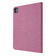 For iPad Air 13 2024 Fabric Leather Tablet Case(Rose Red)