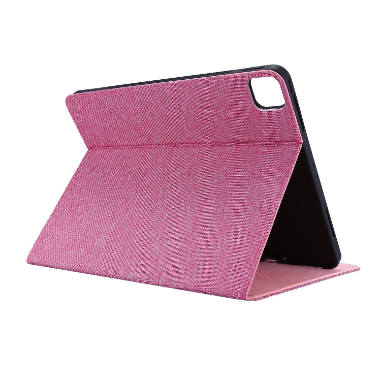 For iPad Air 13 2024 Fabric Leather Tablet Case(Rose Red) - iPad Air 13 2024 Cases by PMC TechLife | Online Shopping South Africa | PMC TechLife | Buy Now Pay Later Mobicred