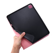 For iPad Air 13 2024 Fabric Leather Tablet Case(Rose Red)