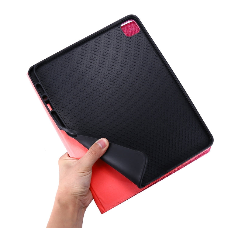 For iPad Air 13 2024 Fabric Leather Tablet Case(Red) - iPad Air 13 2024 Cases by PMC TechLife | Online Shopping South Africa | PMC TechLife | Buy Now Pay Later Mobicred