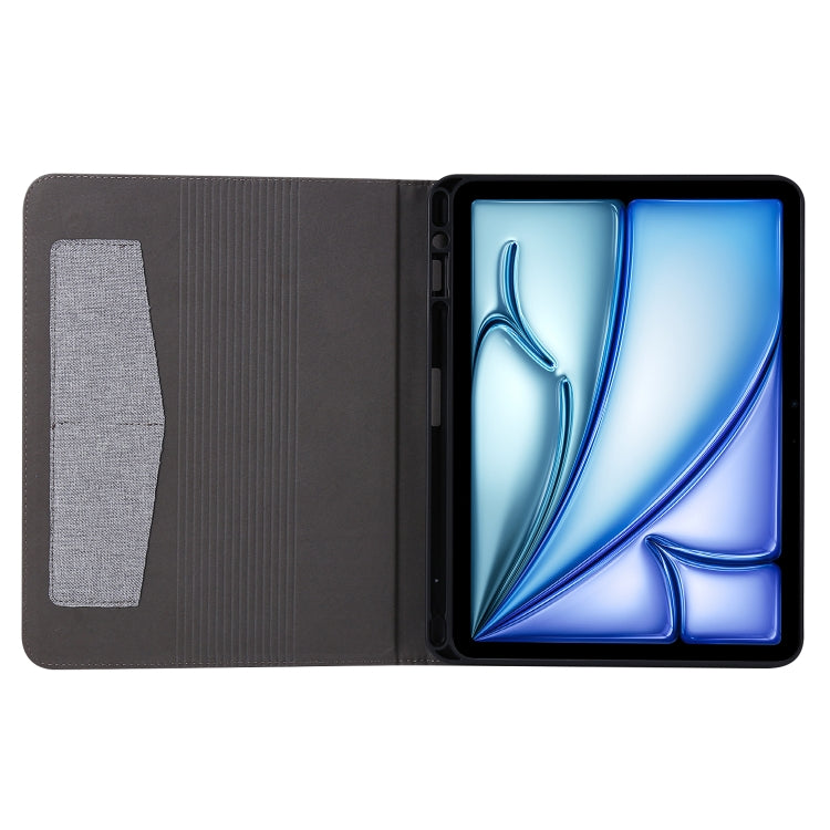 For iPad Air 13 2024 Fabric Leather Tablet Case(Grey) - iPad Air 13 2024 Cases by PMC TechLife | Online Shopping South Africa | PMC TechLife | Buy Now Pay Later Mobicred