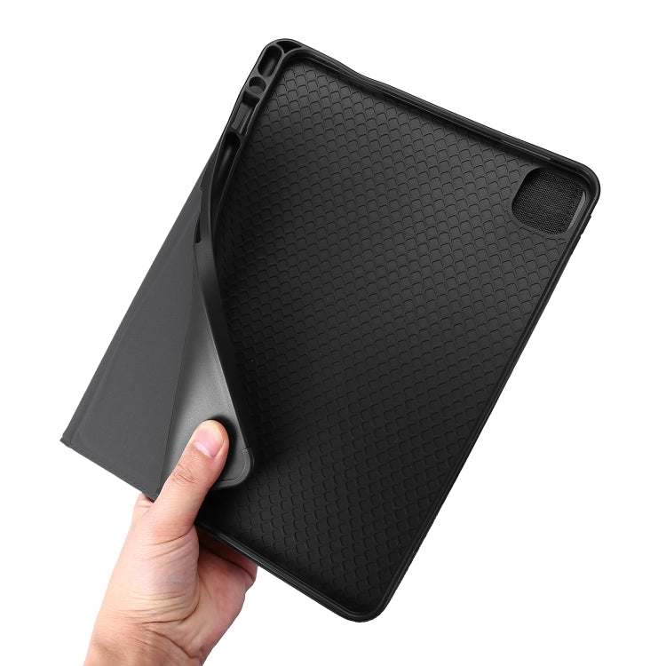 For iPad Air 13 2024 Fabric Leather Tablet Case(Grey) - iPad Air 13 2024 Cases by PMC TechLife | Online Shopping South Africa | PMC TechLife | Buy Now Pay Later Mobicred
