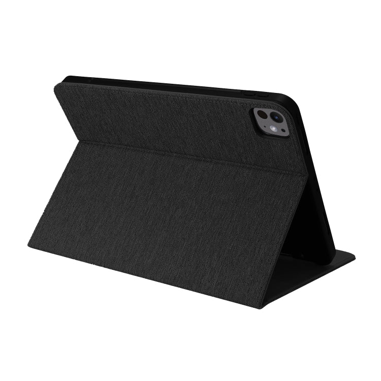 For iPad Pro 13 2024 Fabric Leather Tablet Case(Black) - iPad Pro 13 2024 Cases by PMC TechLife | Online Shopping South Africa | PMC TechLife | Buy Now Pay Later Mobicred