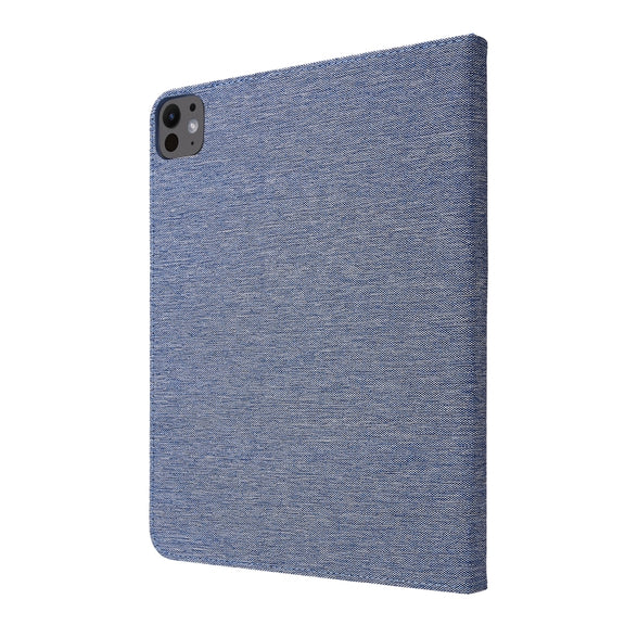 For iPad Pro 11 2024 Fabric Leather Tablet Case(Blue)