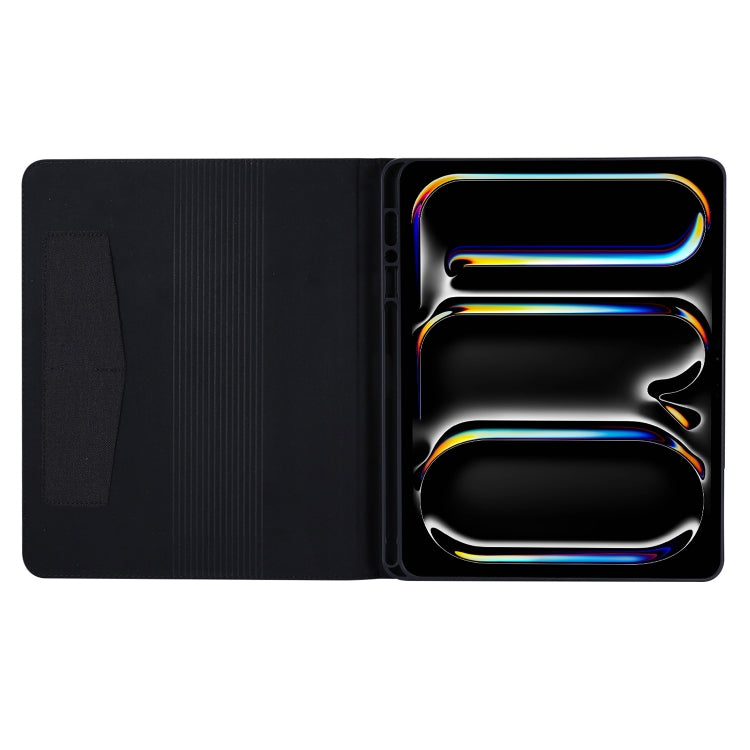 For iPad Pro 11 2024 Fabric Leather Tablet Case(Black) - iPad Pro 11 2024 Cases by PMC TechLife | Online Shopping South Africa | PMC TechLife | Buy Now Pay Later Mobicred
